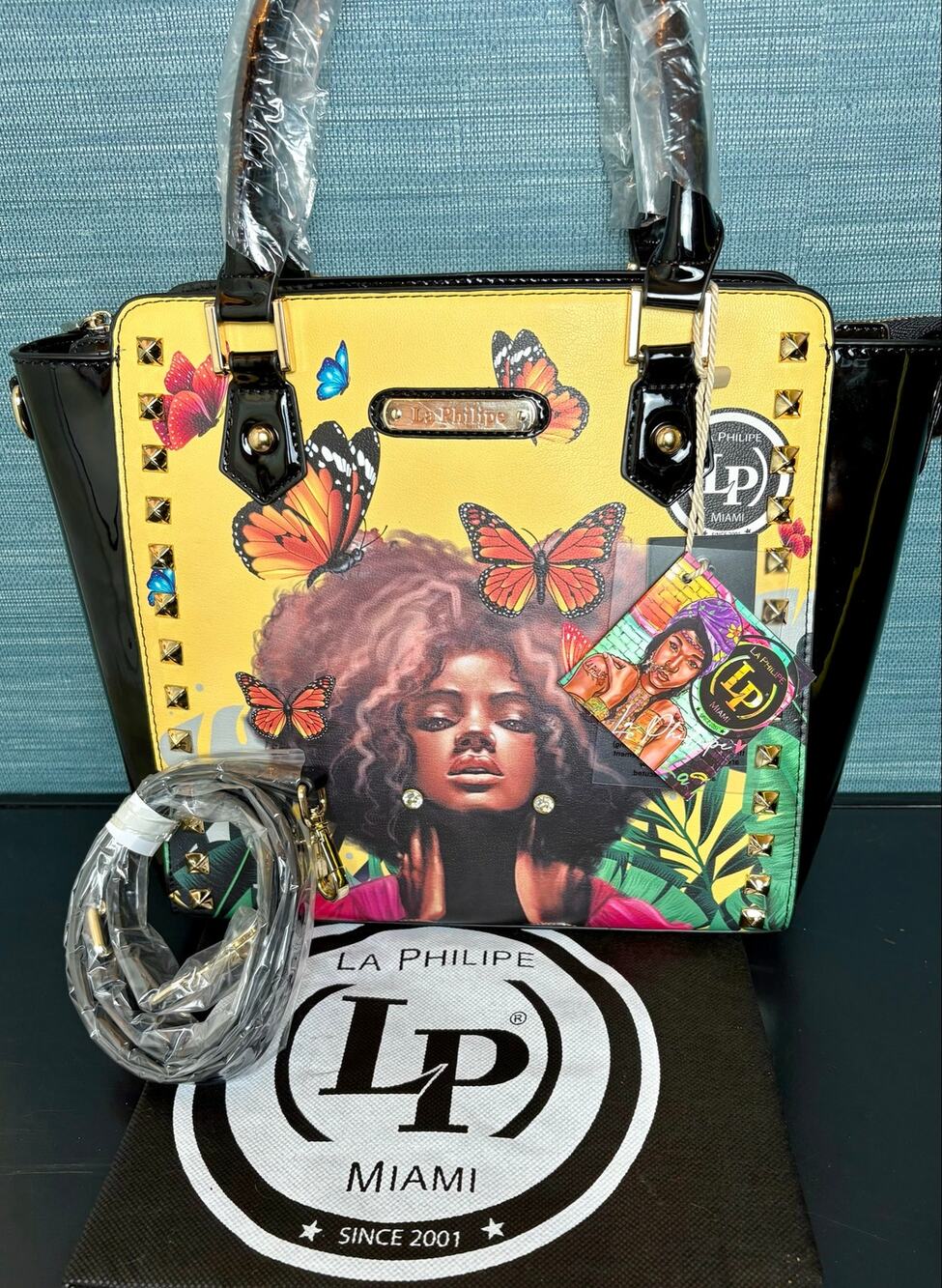NWT - Stunning La Philipe 'Butterfly Fly' Satchel Handbag